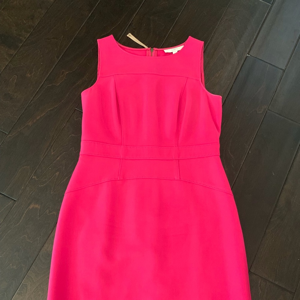 Loft Fuchsia Shift Dress *PERFECT Fabric and COLOR